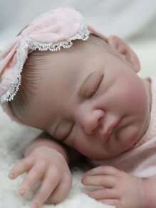 1入組 20 英寸八月重生女孩手工逼真新生嬰兒娃娃帶根或彩繪頭髮供選擇（部分部件隨機發送）