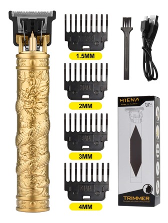 理髮器,剃鬚刀,男士修剪器,金色,龍壓花