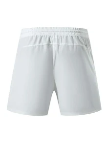 Short Deportivo Blanco De Tres Cuartos Para Hombres - Blanco - Ver 3