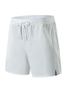 Short Deportivo Blanco De Tres Cuartos Para Hombres - Blanco - Ver 2