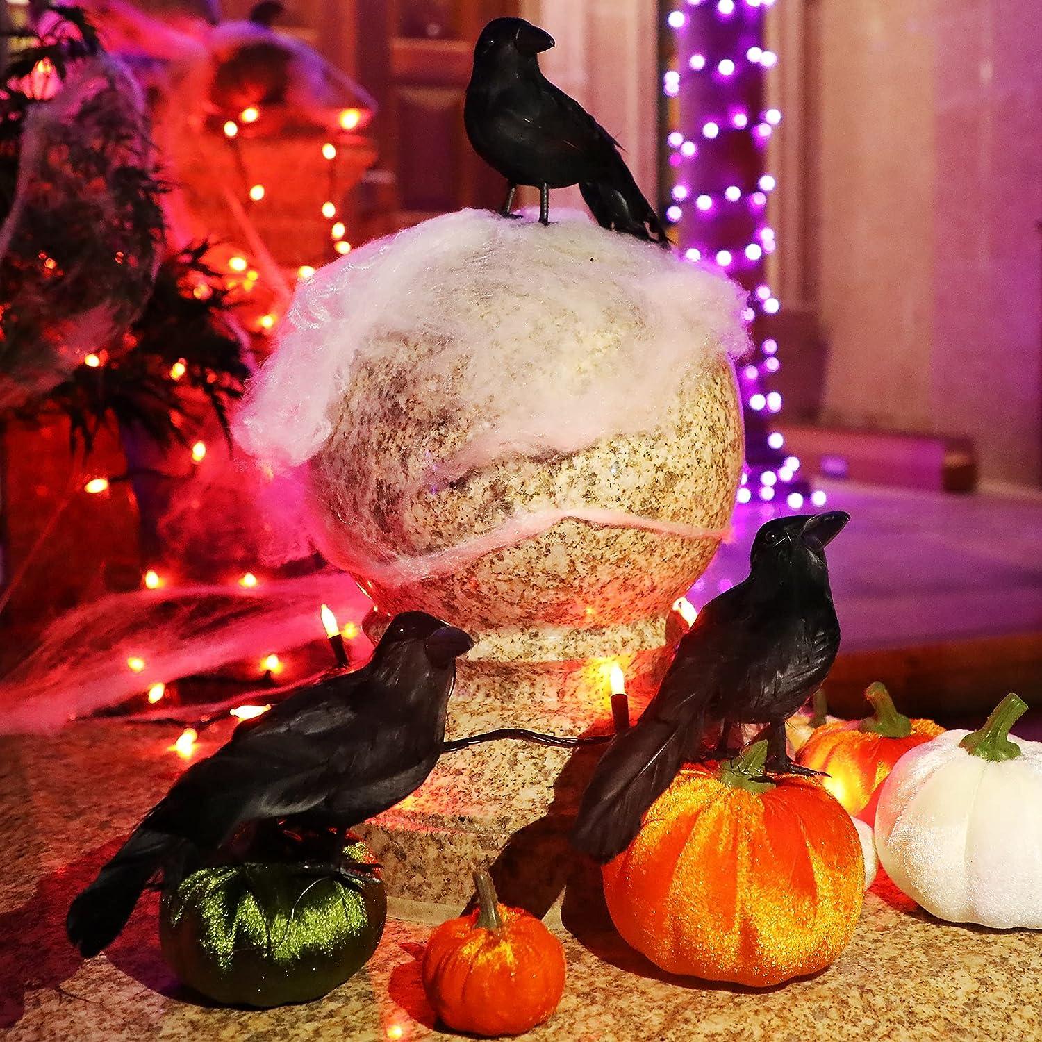 1PC Halloween Crows Decorations,Large Halloween Realistic Handmade