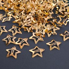 20pcs Girls' Golden Bb Clip Cute Star Shape Hairpins Suitable For Daily Use - Gold - View 3