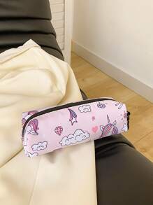 3件套时尚印花休闲旅行背包，大容量背包，女童背包，时尚书包，带保温午餐袋和铅笔盒，粉色，适合青少年女孩、女性、大学生 - 粉色 - 查看 10