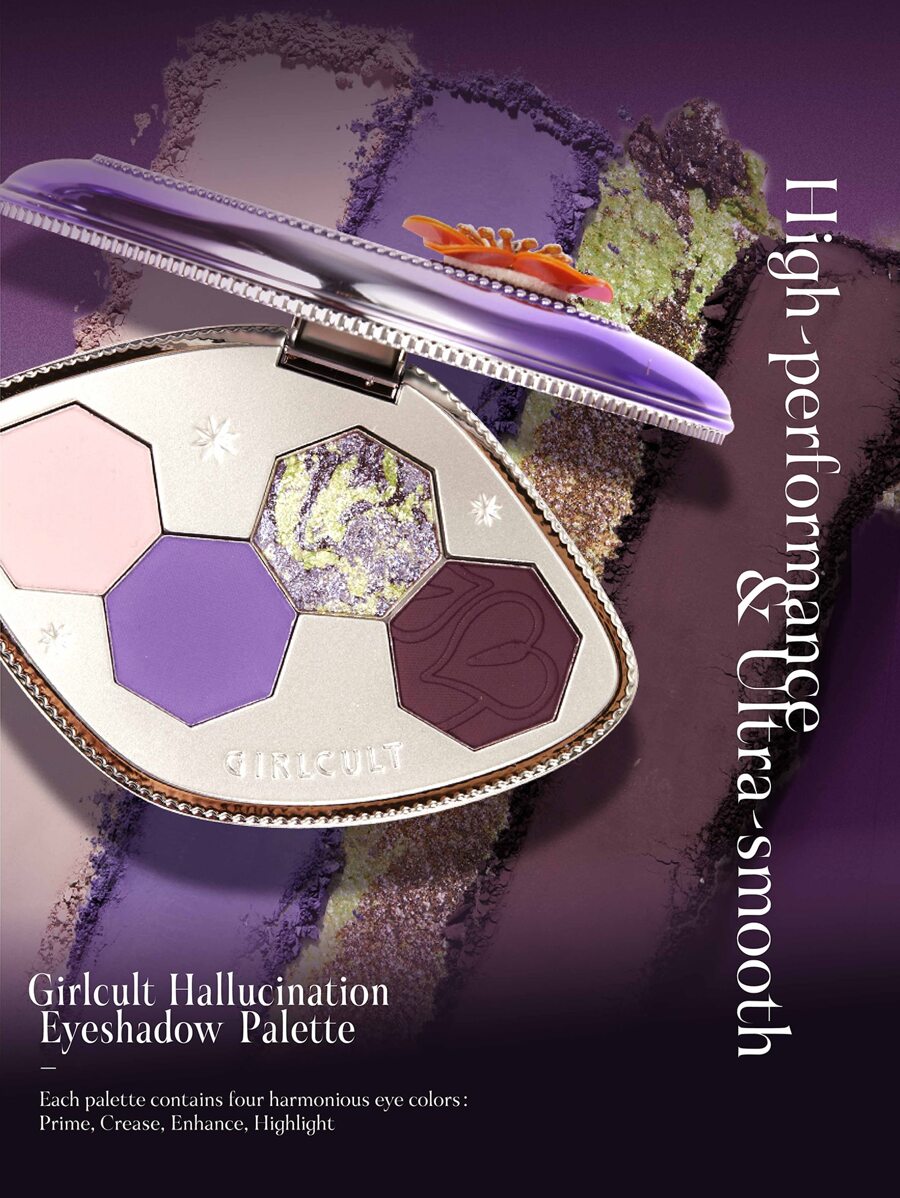 GIRLCULT Paleta de sombra de ojos multicolor profesional para diariamente Maquillaje - pesadilla - Ver 1