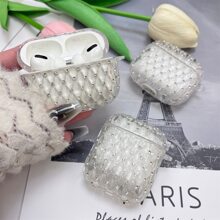 苹果水钻装饰外壳与 Airpods 兼容 - 白色 - 查看 1
