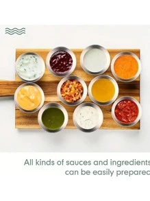 5 件套火锅和西式小吃酱汁碟，带蘸料碗，厨房，圣诞礼物