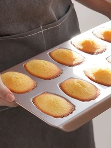 Thick Gray Madeleine Pan For Baking - Grey - View 3