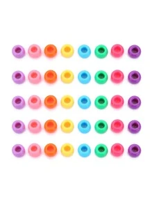 200pcs Mixed Color Transparent Glitter Small Horse Beads, Suitable For Hair Accessories, Braiding, Crafts, Plastic Beads For Bracelet And Jewelry Making - Multicolor - View 4