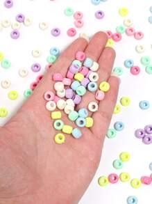 200颗混色透明闪光小马珠，适用于发饰、编织、工艺品制作，也可用于制作手链和珠宝。 - 彩色 - 查看 5