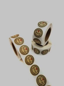 1roll/500pcs Thank You Adhesive Stickers For Gift Packaging Labels - Multicolor - View 3