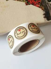 1roll/500pcs Thank You Adhesive Stickers For Gift Packaging Labels - Multicolor - View 5