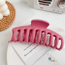 1pc Solid Color Hair Claw - Green - View 5