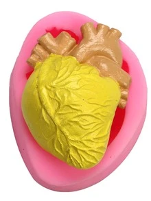 3d Molde de silicona en forma de corazón para decoración de pasteles - Rosa - Ver 4