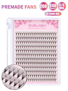 20D Handmade Mink Individual Cluster Russian Volume Eyelash Extensions Premade Fan Lashes