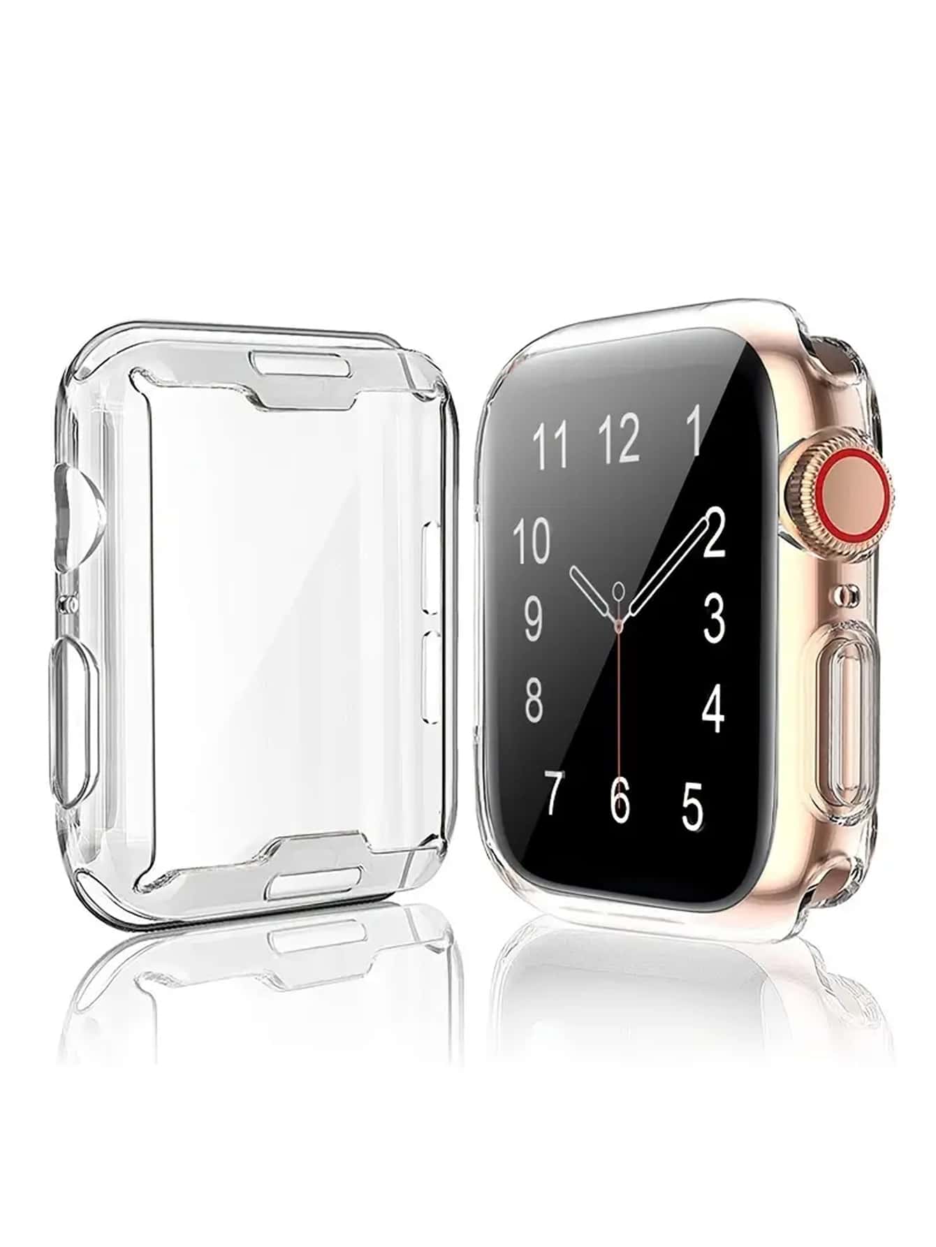Transparent Tpu Protective Case Compatible With Apple Watch Series 8/ Ultra Watch 7, Shockproof - Clear - View 1