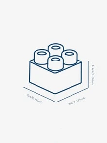 88入組塑膠建築模組玩具套裝在便攜禮物盒,教育性建造玩具適用於兒童 - 彩色 - 查看 5