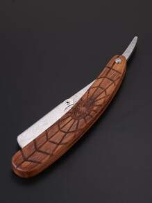 Navaja de barbero para afeitar la barba de los hombres (cuchillas no incluidas) - Marrón - Ver 3