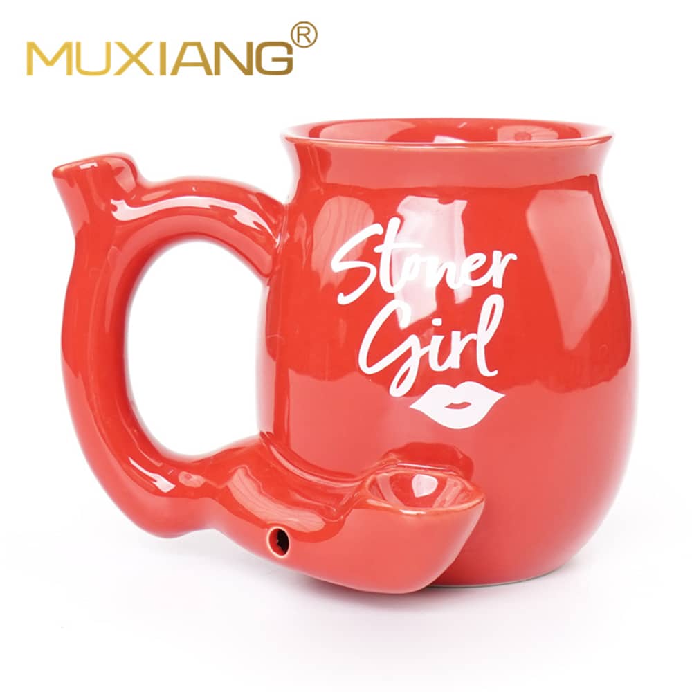 1 Taza De Café De Cerámica Roja Con Forma De Pipa - Rojo - Ver 1