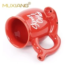 1 Taza De Café De Cerámica Roja Con Forma De Pipa - Rojo - Ver 5