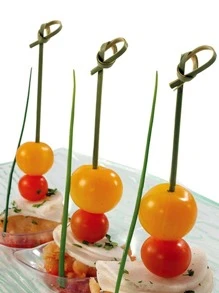 100 chiếc xiên trái cây dùng một lần có nút thắt - Thích hợp để trang trí trái cây và món tráng miệng, tiệc ngày lễ, tiệc cưới, nhà bếp, quà tặng Giáng sinh, đồ dùng học tập - Nhiều màu - Xem 1