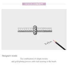 Miseff 1個925純銀吊墜,簡約紋理圓夾吊飾圓夾扣手鐲,diy珠寶製作禮物 - 杏色 - 查看 10