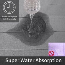 1pc Grey 3d Diamond Shaped Thickened Bath Mat, Fast Drying & Absorbent, Non-Slip Mat For Bathroom, Suitable For Shower Door In Front Of Bathtub Entryway Decor - Grey - View 7