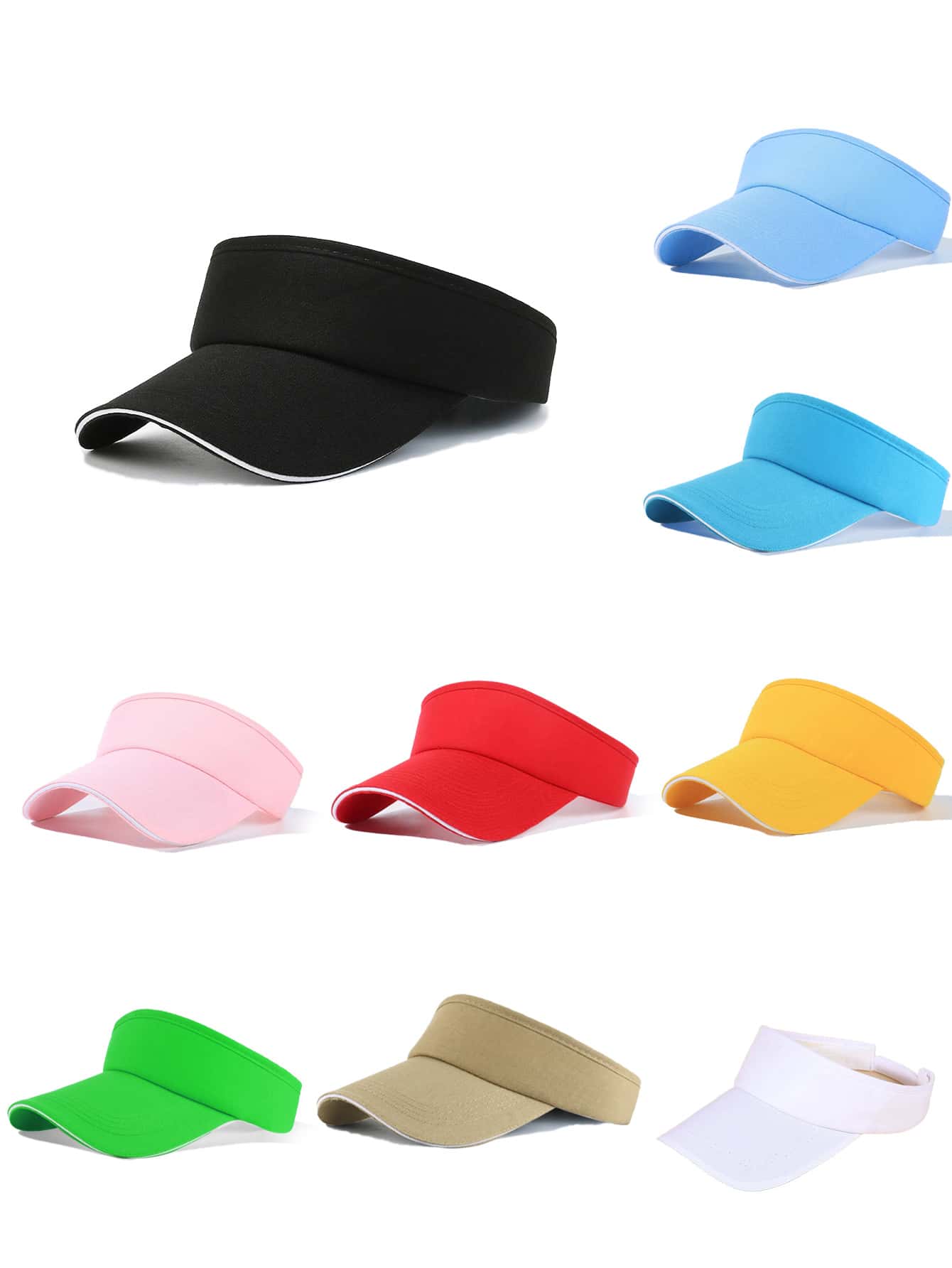 1pc Unisex Golf Sun Cap With Adjustable Size And Breathable Mesh Design, Compatible With Golfing, Traveling, And Daily Wear - Black - View 1