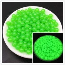 6/8/10mm發光發亮亞克力圓珠適用於項鍊,手環,耳環&吊墜DIY珠寶製作