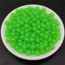 6/8/10mm發光發亮亞克力圓珠適用於項鍊,手環,耳環&吊墜DIY珠寶製作