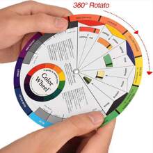 1pc 12-color Palette Color Wheel Chart For Color Mixing Reference - Multicolor - View 4