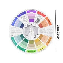1pc 12-color Palette Color Wheel Chart For Color Mixing Reference - Multicolor - View 6