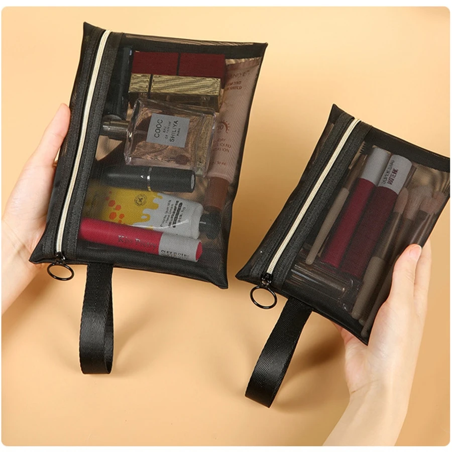 Mesh Flat Pulling Medium sized Cosmetic Bag SHEIN USA mesh-flat-pulling-medium-sized-cosmetic-bag-shein-usa