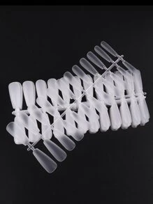 240pcs Acrylic Coffin Fake Nail Tips Long False Half Cover French Nail Tips 12 Sizes Matte False Nails Tips For Nail Extension DIY Salon Nail Art Press On Nails Nail Supplies