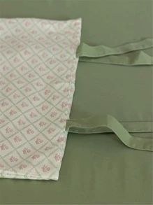 印花四件套 乾淨清新 碎花系列 柔軟布料 四季可用 易打理 蝴蝶結 被套和床單和2入組枕頭套