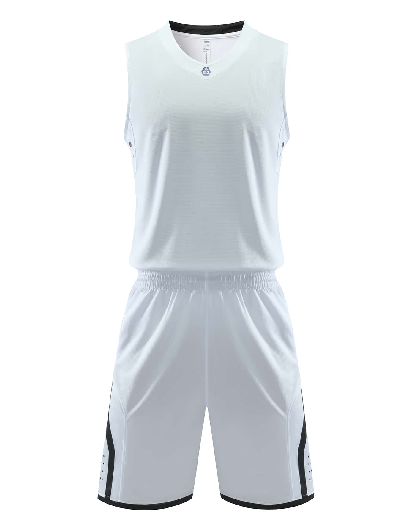 Conjunto De Uniforme De Baloncesto Blanco Para Hombre - Blanco - Ver 1