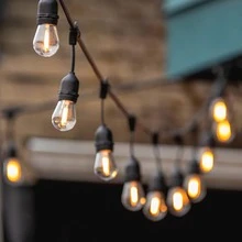 S14 Led String , Với 2W Led Địa cầu Bóng đèn , Không thấm nước Ngoài trời , Phích cắm EU 220V , Tràng hoa String , Đối với Sân vườn , Buổi tiệc , Lễ cưới , Sân thượng , Cắm trại Đồ trang trí - Màu vàng - Xem 6