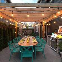 S14 Led String , Với 2W Led Địa cầu Bóng đèn , Không thấm nước Ngoài trời , Phích cắm EU 220V , Tràng hoa String , Đối với Sân vườn , Buổi tiệc , Lễ cưới , Sân thượng , Cắm trại Đồ trang trí - Màu vàng - Xem 8