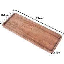 1入組相思木咖啡托盤長方形食品托盤裝飾木托盤甜點糖果竹製服務托盤功夫茶托盤廚房用品