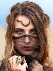 1件装女士波西米亚复古月亮形额饰水晶发箍 - 銅色 - 查看 1