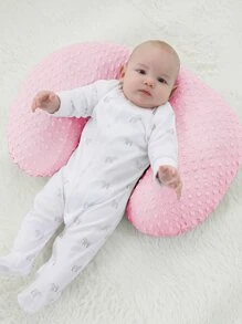 Baby U-shaped Nursing Pillow Case, Multifunctional Learning To Sit Pillow Case, Super Breathable Feeding Pillow Cover In Velour Fabric, Detachable (pillow Case Only, Does Not Include Core) - Pink - View 2