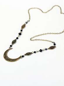 1件装女士波西米亚复古月亮形额饰水晶发箍 - 銅色 - 查看 2