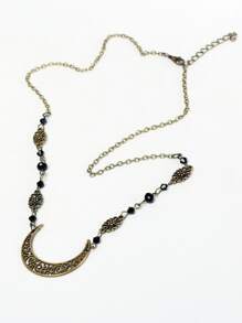 1件装女士波西米亚复古月亮形额饰水晶发箍 - 銅色 - 查看 4