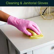 20/50/100 件，一次性粉色丁腈手套，不含乳胶防水防静电多功能工作手套，厨房烹饪工具粉色一次性手套，丁腈合成劳动保护手套，厨房，浴室，家庭，家居用品 - 粉色 - 查看 10