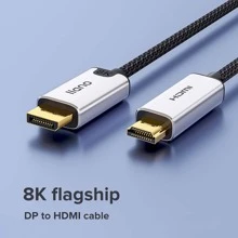 Llano Displayport Cable 8K HD DP Cable 6.6ft For PC Laptop TV Projector - Black - View 1