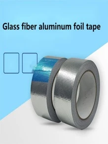 1 pieza fibra de vidrio lámina de aluminio cinta - Plateado - Ver 2