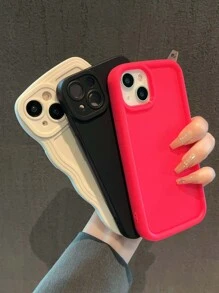 3pcs Solid Phone Case - Multicolor - View 3