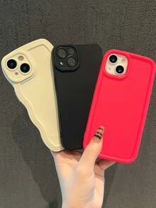 3pcs Solid Phone Case - Multicolor - View 2