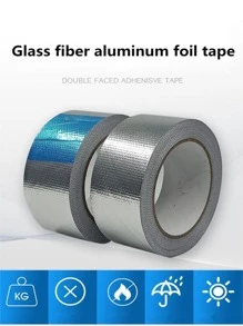 1 pieza fibra de vidrio lámina de aluminio cinta - Plateado - Ver 1