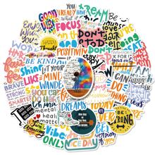 50入組靈感貼紙包,乙烯基防水貼紙適用於成年人兒童 - 彩色 - 查看 1