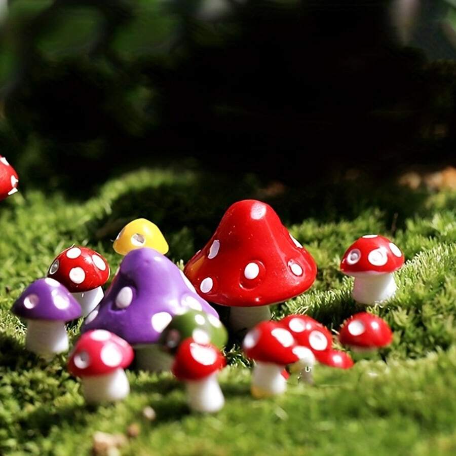 20入組迷你蘑菇花園裝飾品